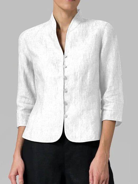 Gail | Women's Stand Collar Button Blazer