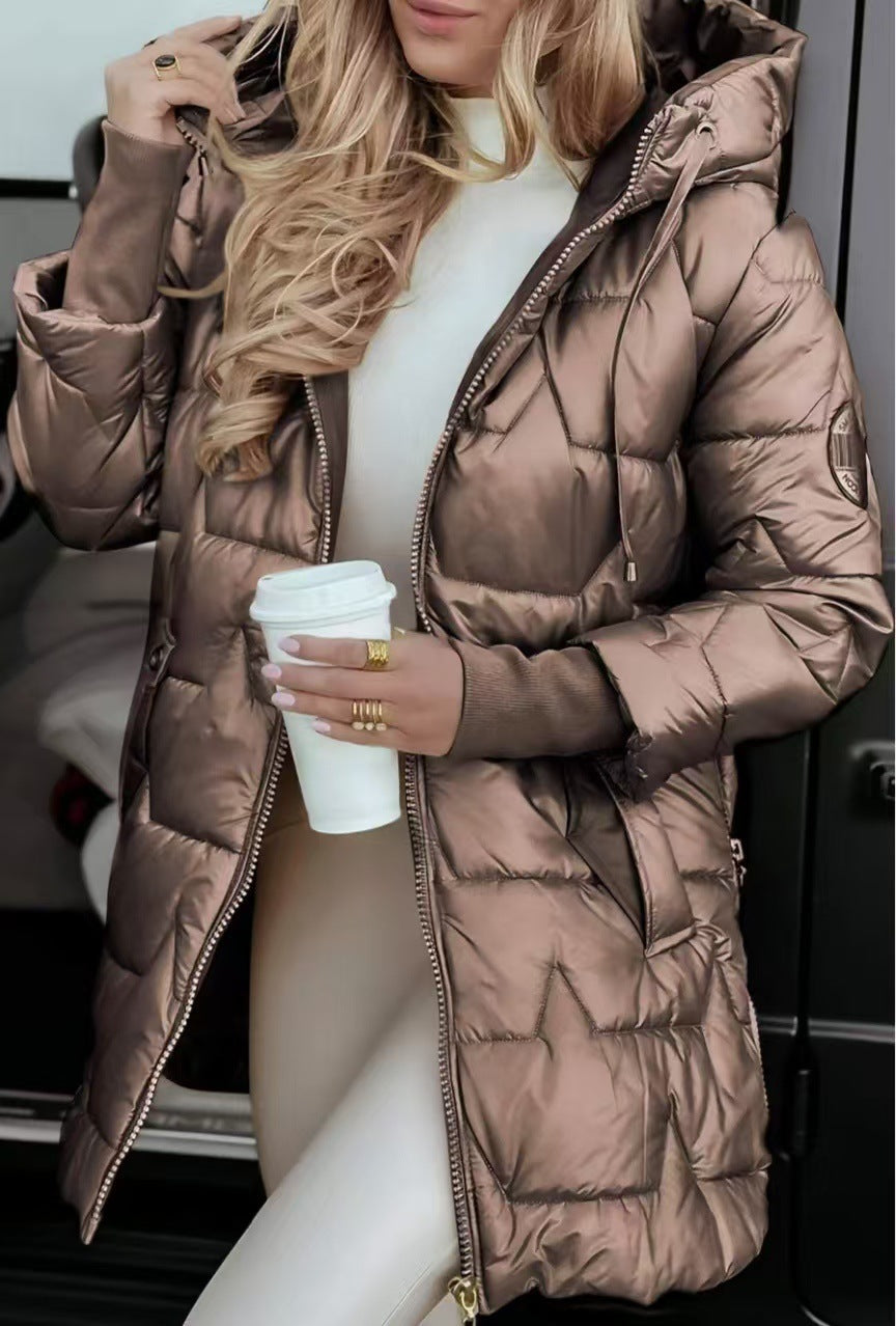 Octavia | Women's Quilted Hooded Longline Jacket