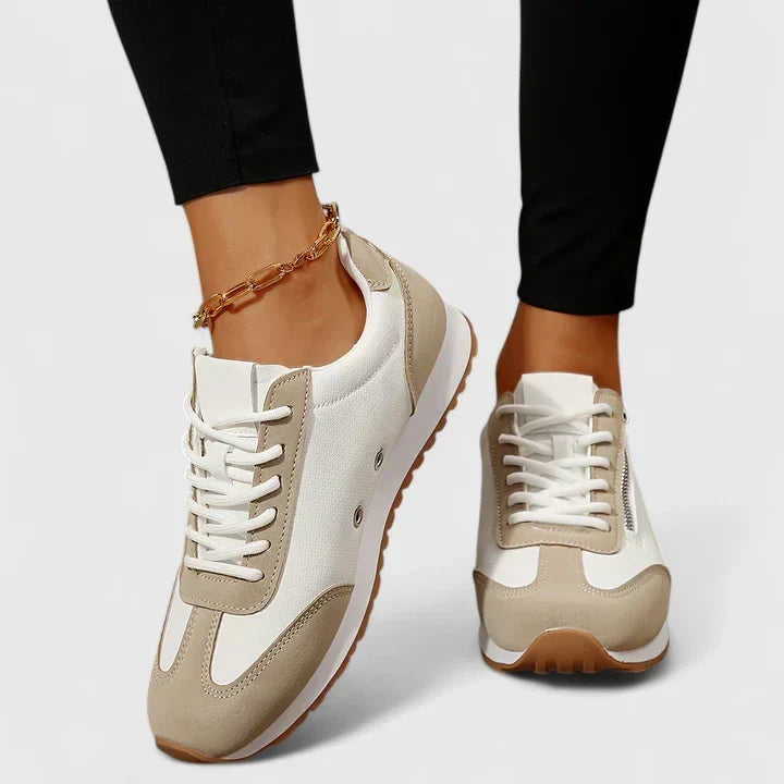 Joan | Women's Two-Tone Zip-Up Sneakers