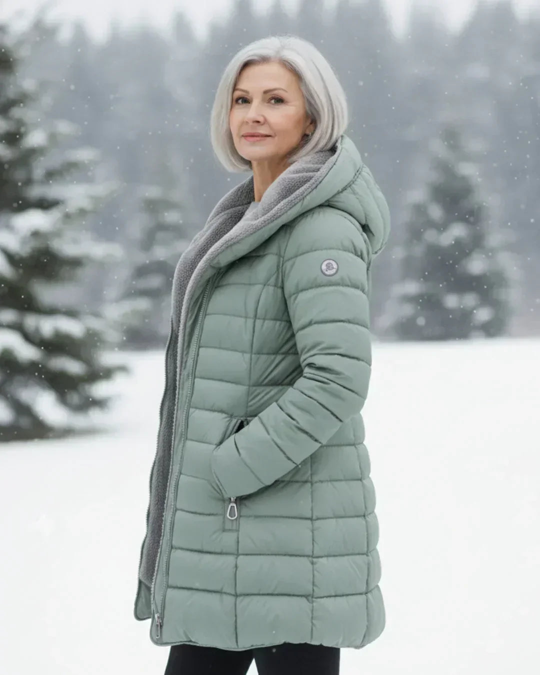 Gia | Women's Quilted Longline Hooded Coat