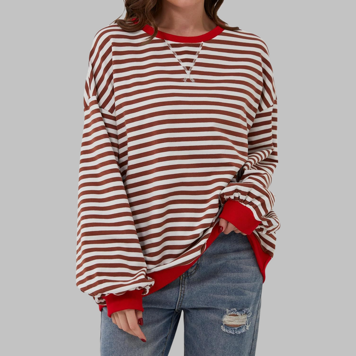Eva | Women's Striped Round Neck Top