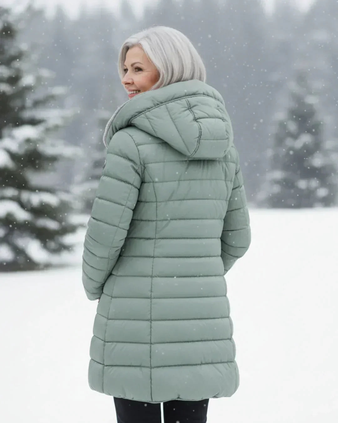 Gia | Women's Quilted Longline Hooded Coat