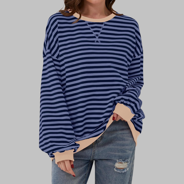 Eva | Women's Striped Round Neck Top
