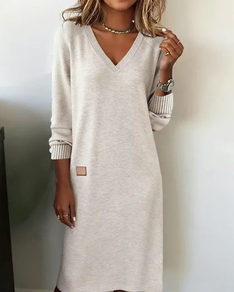 Valentina | Women's V-Neck Midi Dress