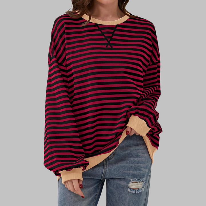 Eva | Women's Striped Round Neck Top