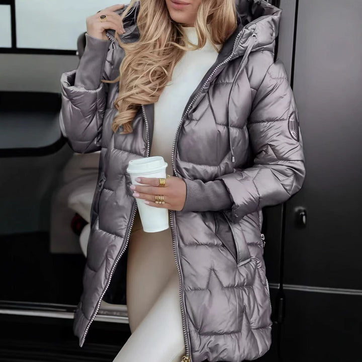 Octavia | Women's Quilted Hooded Longline Jacket