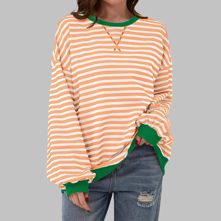 Eva | Women's Striped Round Neck Top
