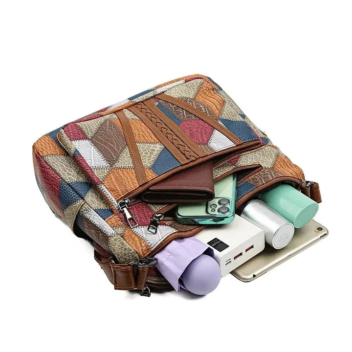Jenna | Women's Patchwork Geometric Shoulder Bag