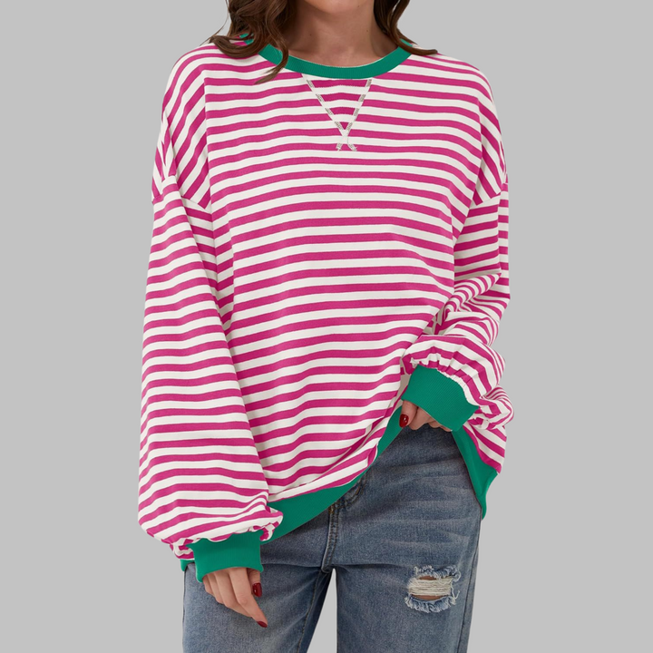 Eva | Women's Striped Round Neck Top