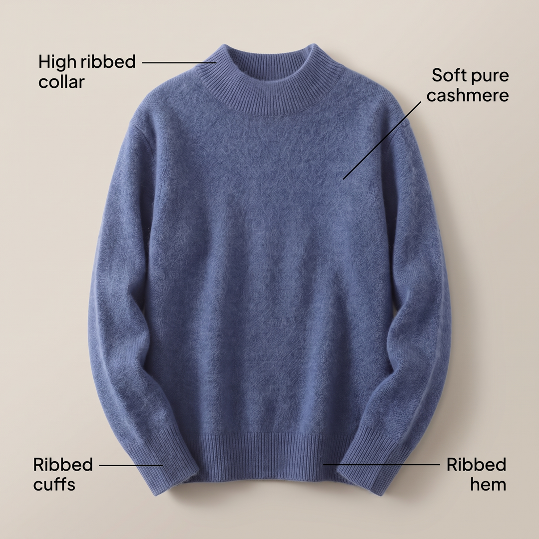Selena | Women's Ribbed Mock Neck Sweater