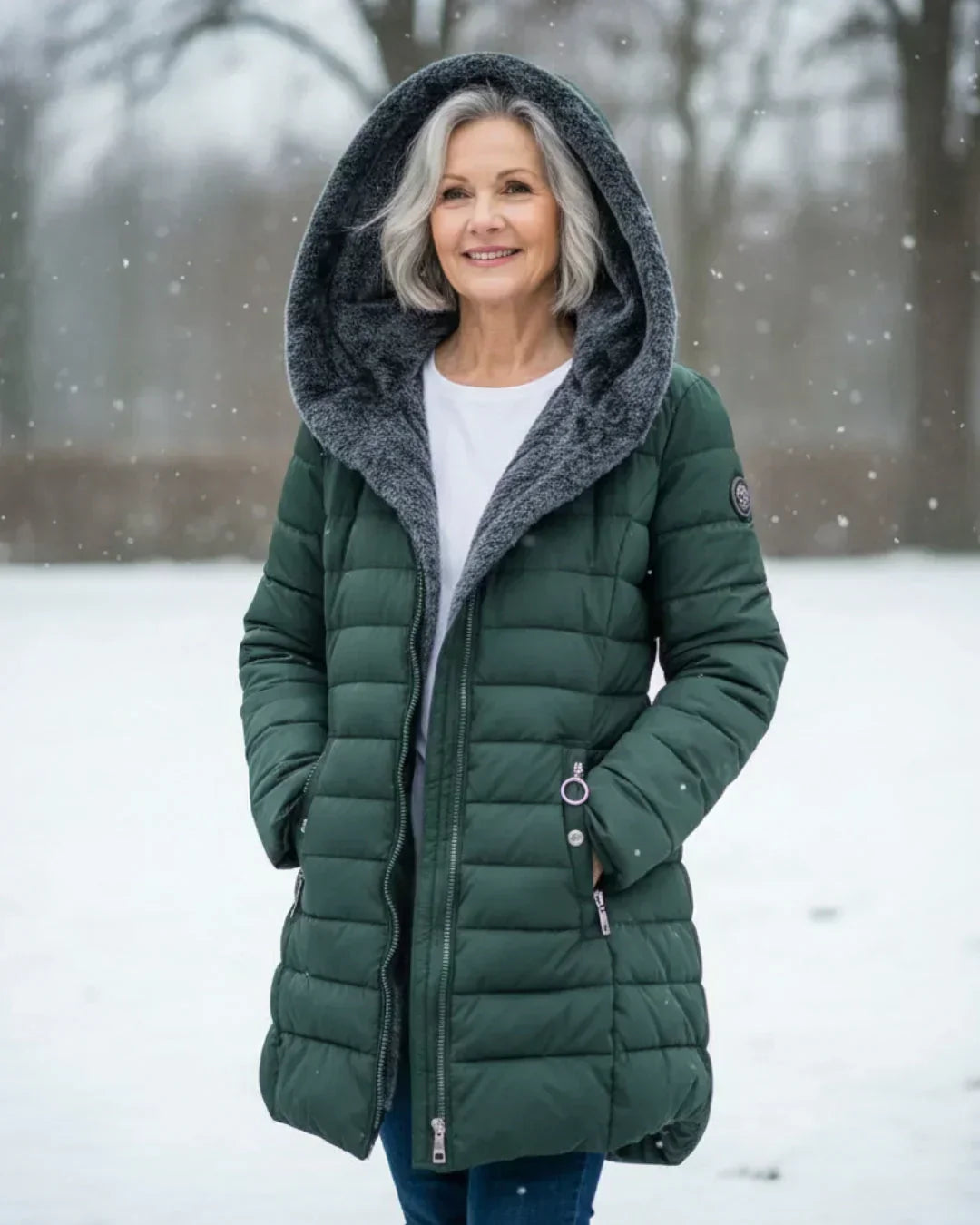 Gia | Women's Quilted Longline Hooded Coat