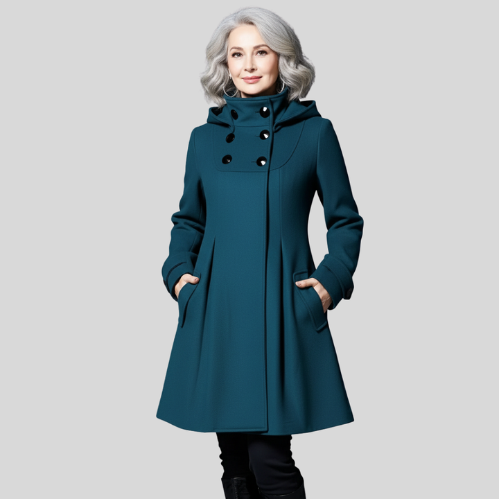 Samantha | Women's Hooded A-Line Coat