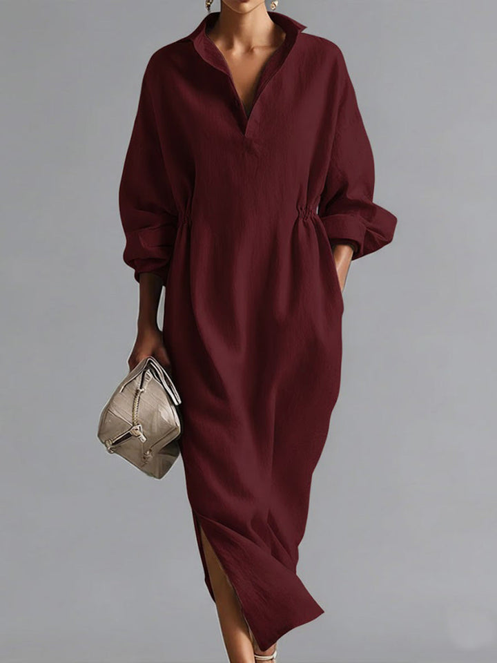 Bonnie | Women's Lapel Long Sleeve Shirt Dress