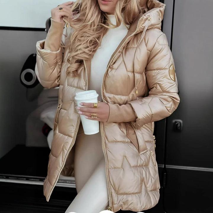 Octavia | Women's Quilted Hooded Longline Jacket