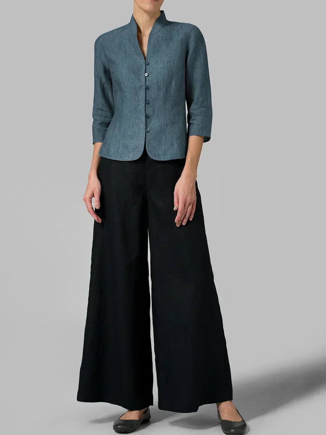 Gail | Women's Stand Collar Button Blazer