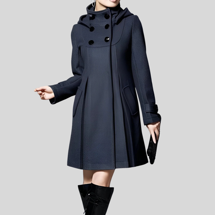 Samantha | Women's Hooded A-Line Coat