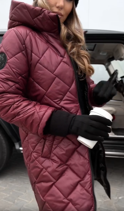 Rita | Women's Quilted Longline Hooded Jacket