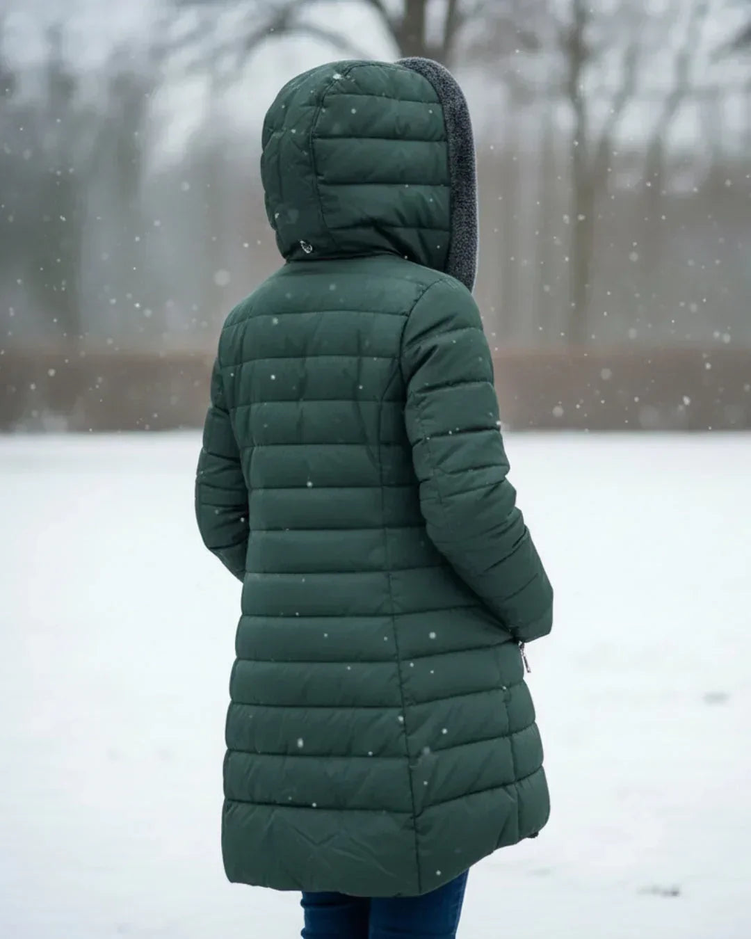 Gia | Women's Quilted Longline Hooded Coat