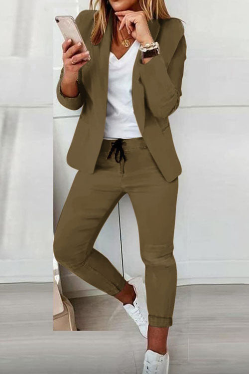 Dominique | Women's Blazer And Jogger Set
