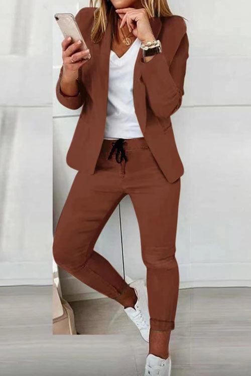 Dominique | Women's Blazer And Jogger Set