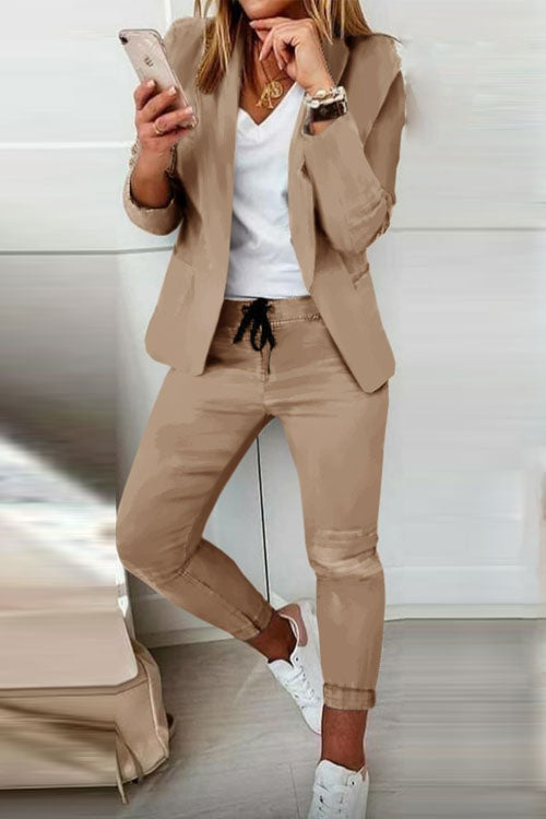 Dominique | Women's Blazer And Jogger Set