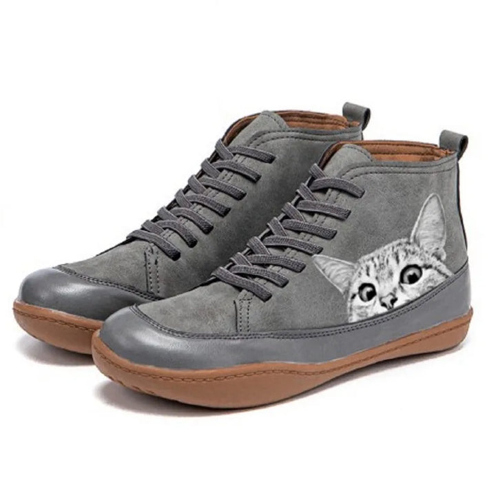 Cecilia | Women's Cat Print Ankle Boots
