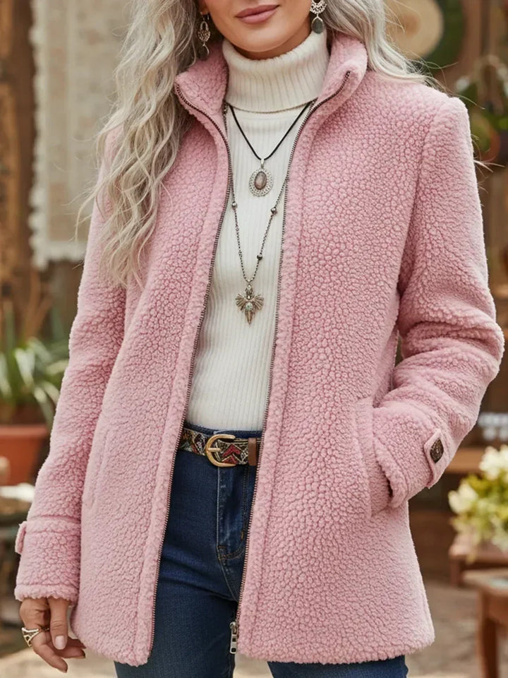 Donna | Women's Zip-Up High Collar Fleece Jacket