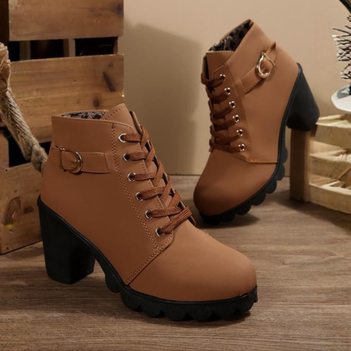Philippa | Women's Lace-Up Chunky Ankle Boots