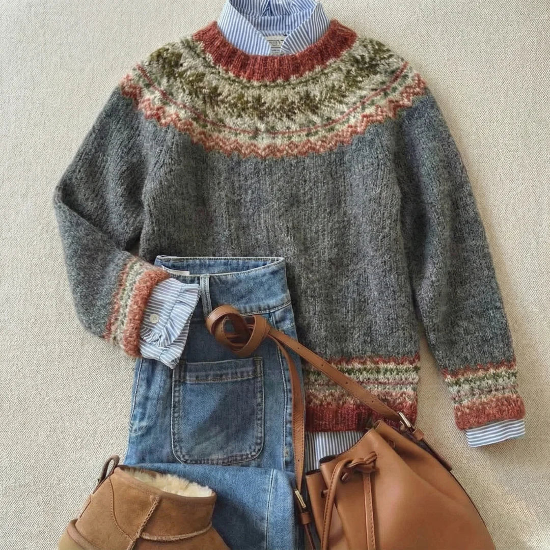 Juliana | Women's Fair Isle Yoke Sweater
