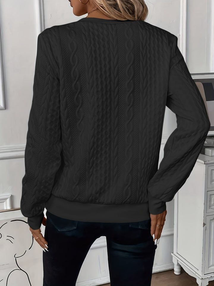 Abigail | Women's Cable Knit Quarter-Zip Sweater