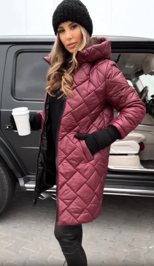 Rita | Women's Quilted Longline Hooded Jacket