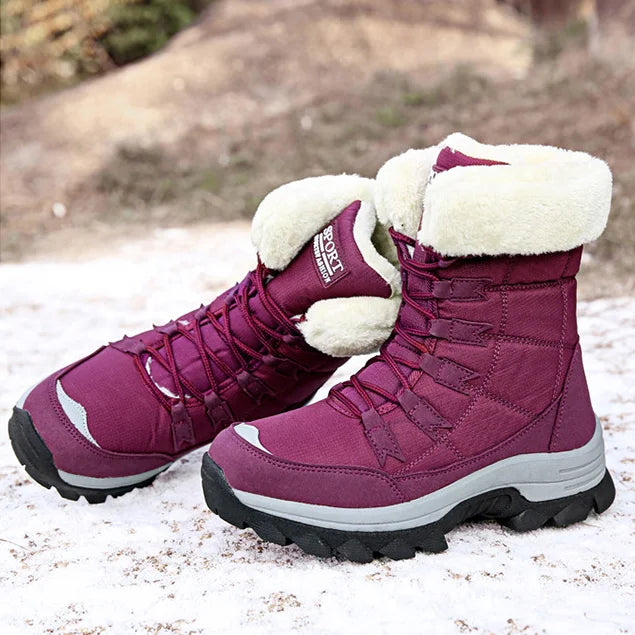 Maggie | Women's Quilted Lace-Up Winter Boots