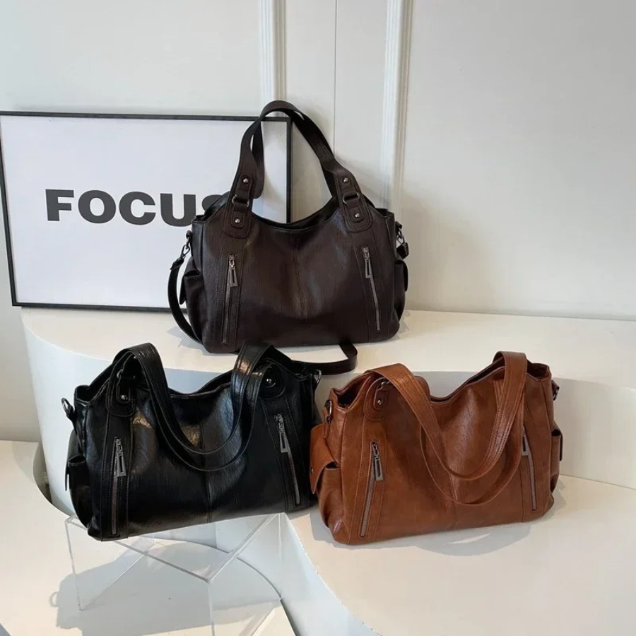 Clara | Women's Zip Pocket Shoulder Bag