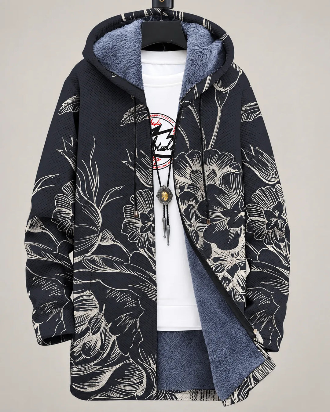 Ingrid | Women's Geometric Print Hooded Jacket