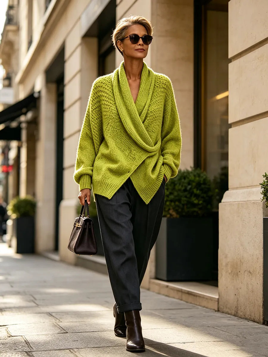 Freya | Women's Shawl Collar Wrap Sweater