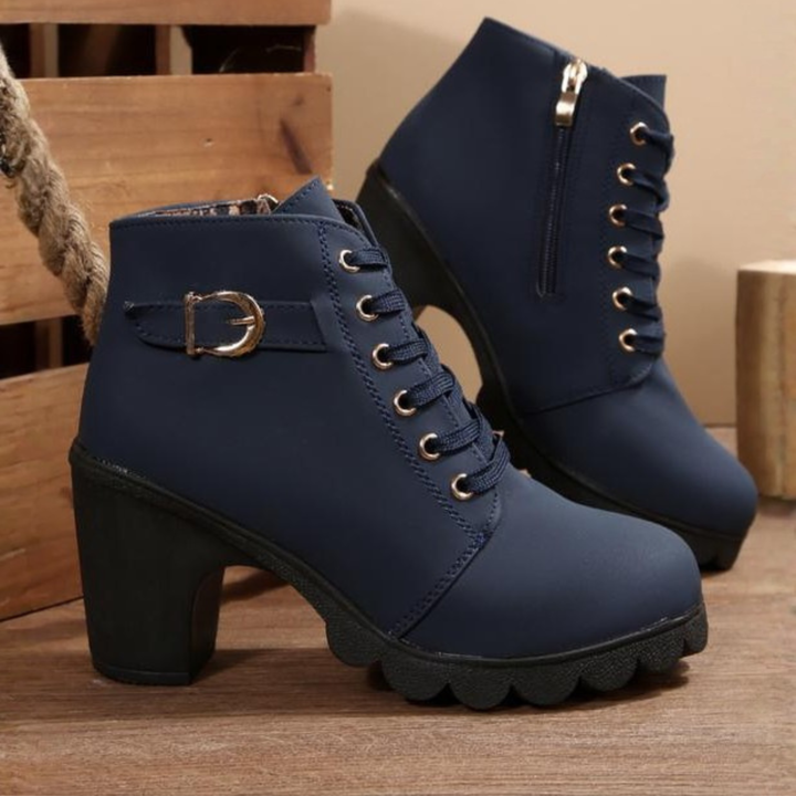 Philippa | Women's Lace-Up Chunky Ankle Boots