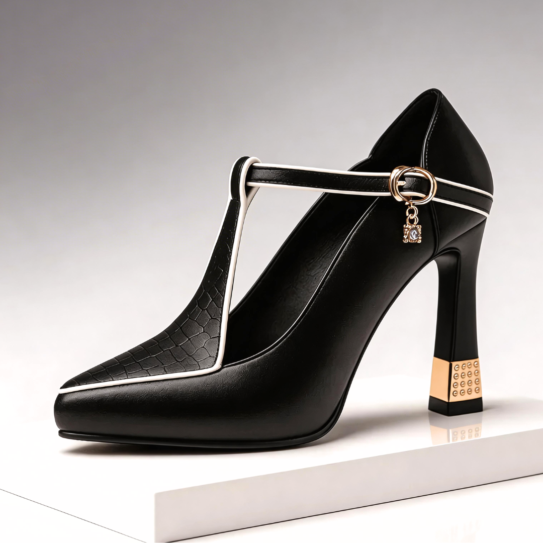 Beatrice | Women's T-Strap Pointed Toe Pumps
