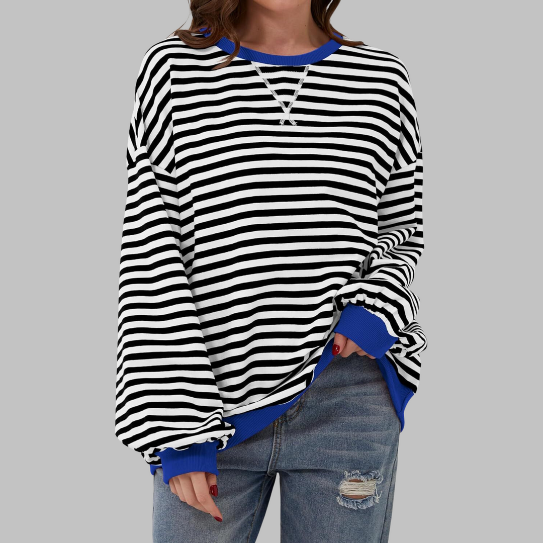 Eva | Women's Striped Round Neck Top