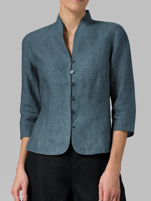 Gail | Women's Stand Collar Button Blazer