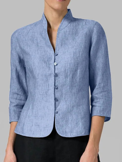 Gail | Women's Stand Collar Button Blazer