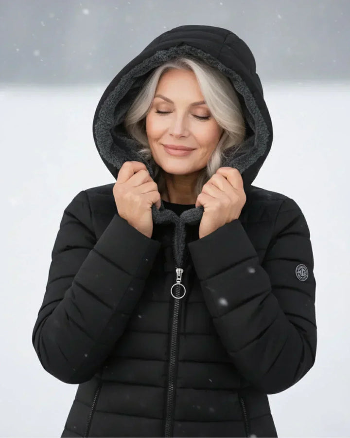 Gia | Women's Quilted Longline Hooded Coat