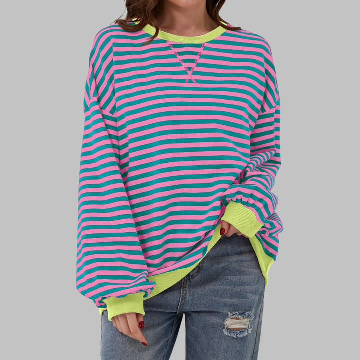 Eva | Women's Striped Round Neck Top