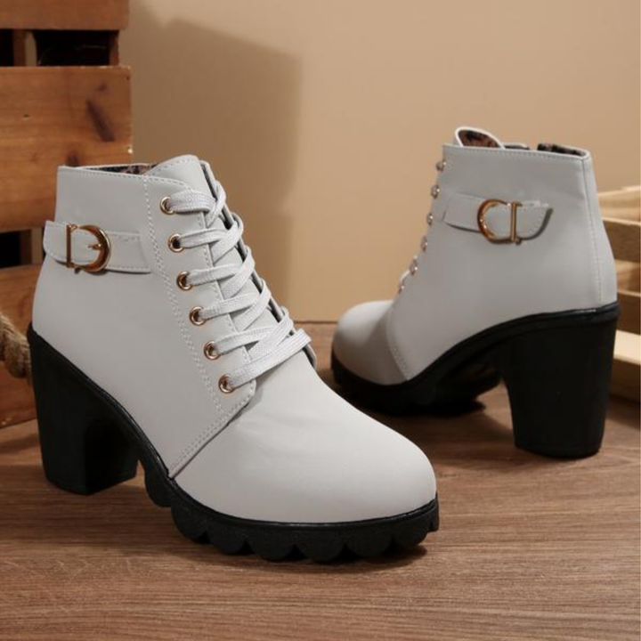 Philippa | Women's Lace-Up Chunky Ankle Boots