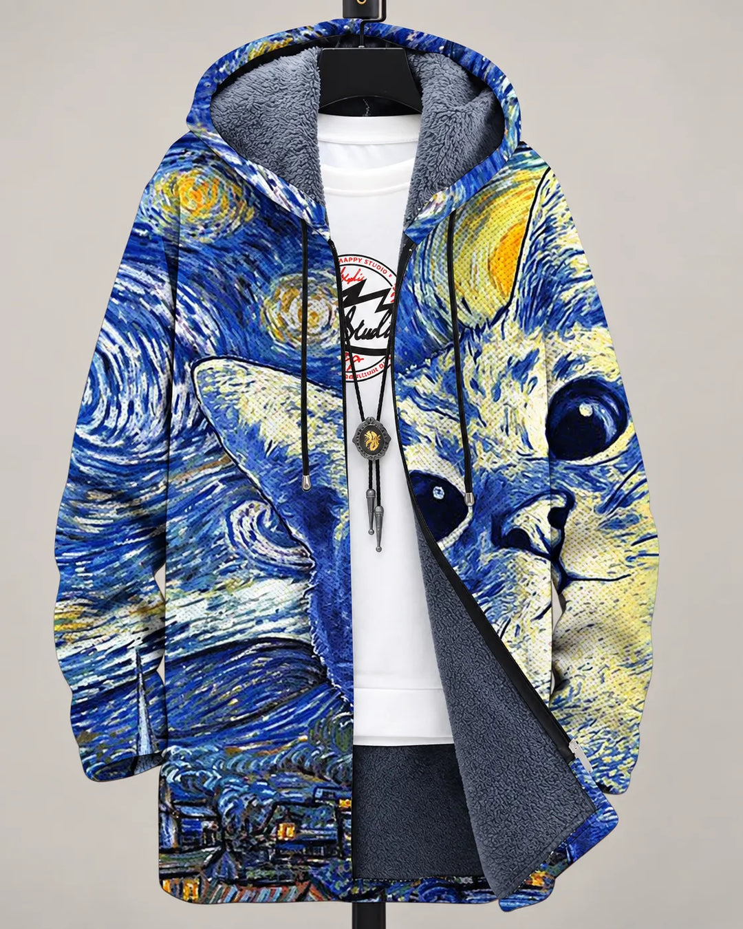 Ingrid | Women's Geometric Print Hooded Jacket