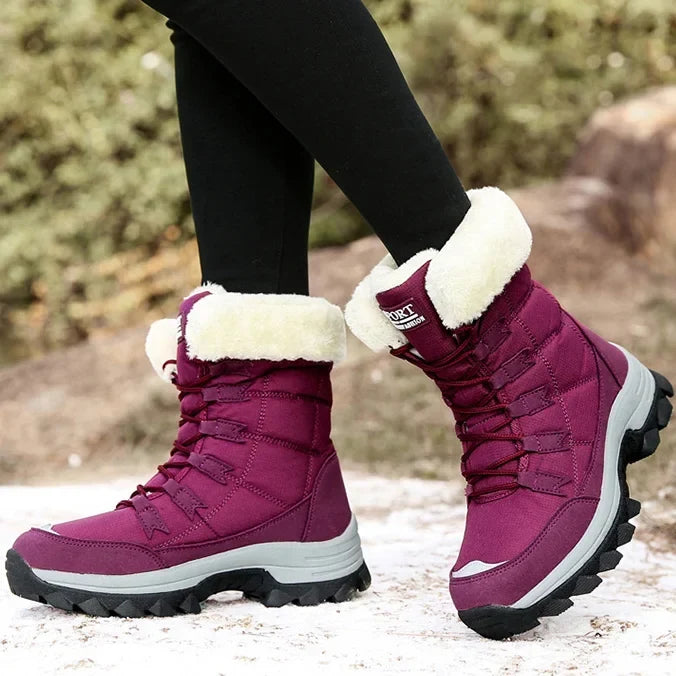 Maggie | Women's Quilted Lace-Up Winter Boots