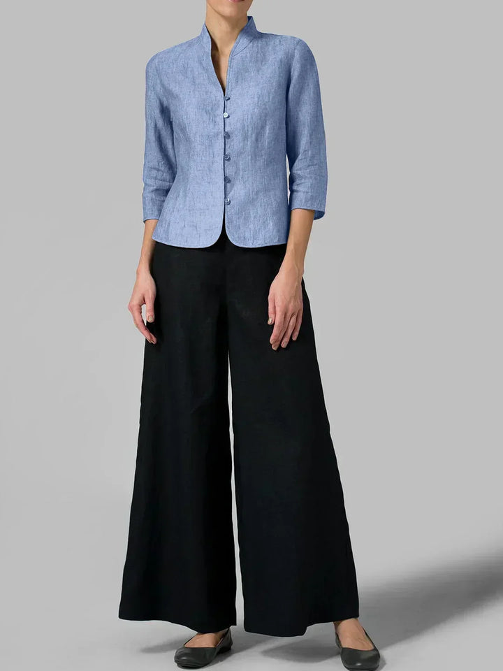 Gail | Women's Stand Collar Button Blazer