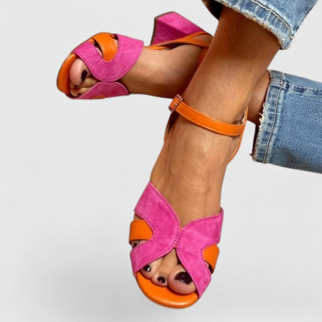 Miranda | Women's Pink Block Heel Sandals
