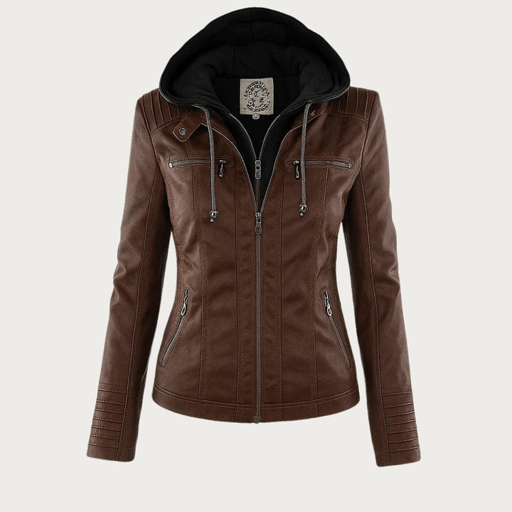 Cheryl | Women's Hooded Biker Jacket
