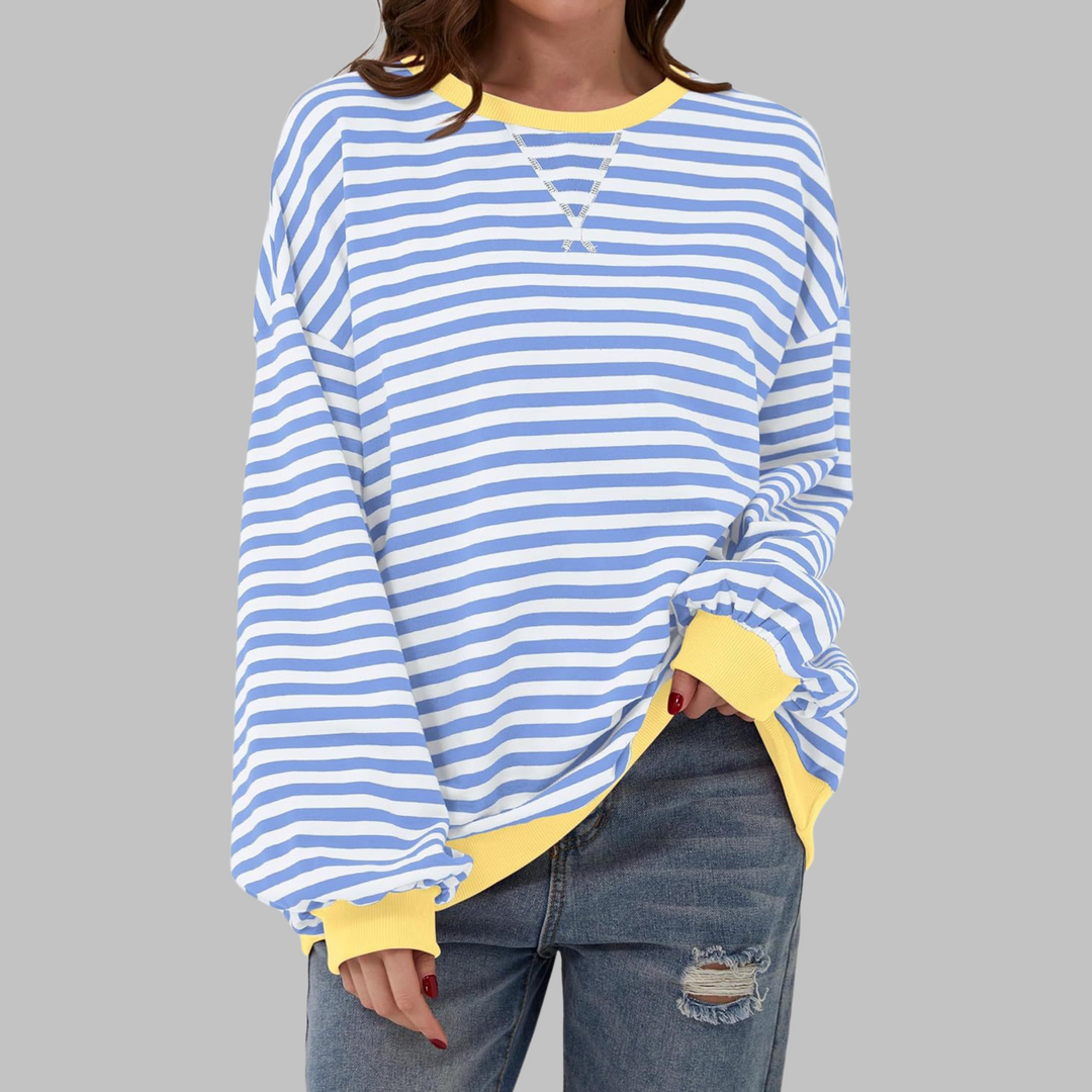 Eva | Women's Striped Round Neck Top