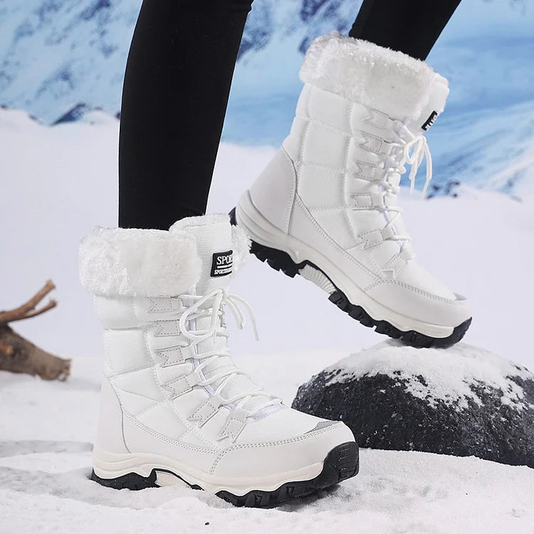 Maggie | Women's Quilted Lace-Up Winter Boots